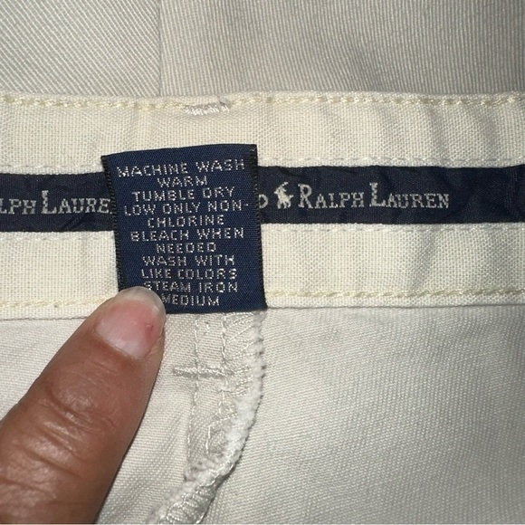 Polo by Ralph Lauren Beige Khakis 100% Chino Men's Trousers Pants Size W36xL32 - Picture 4 of 8